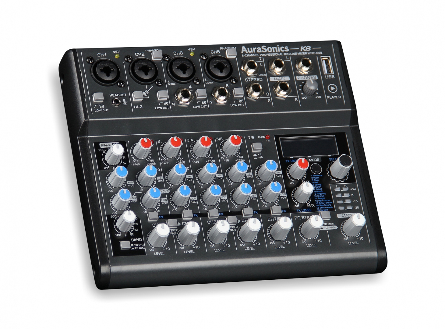 AuraSonics K8 компактный микшерный пульт в Юрюзани