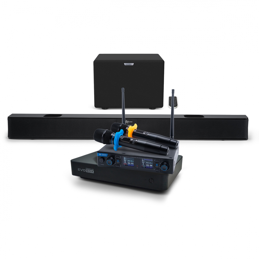 Hi-End караоке-система EVOBOX Premium + EvoSoundBar (саундбар с караоке) в Юрюзани