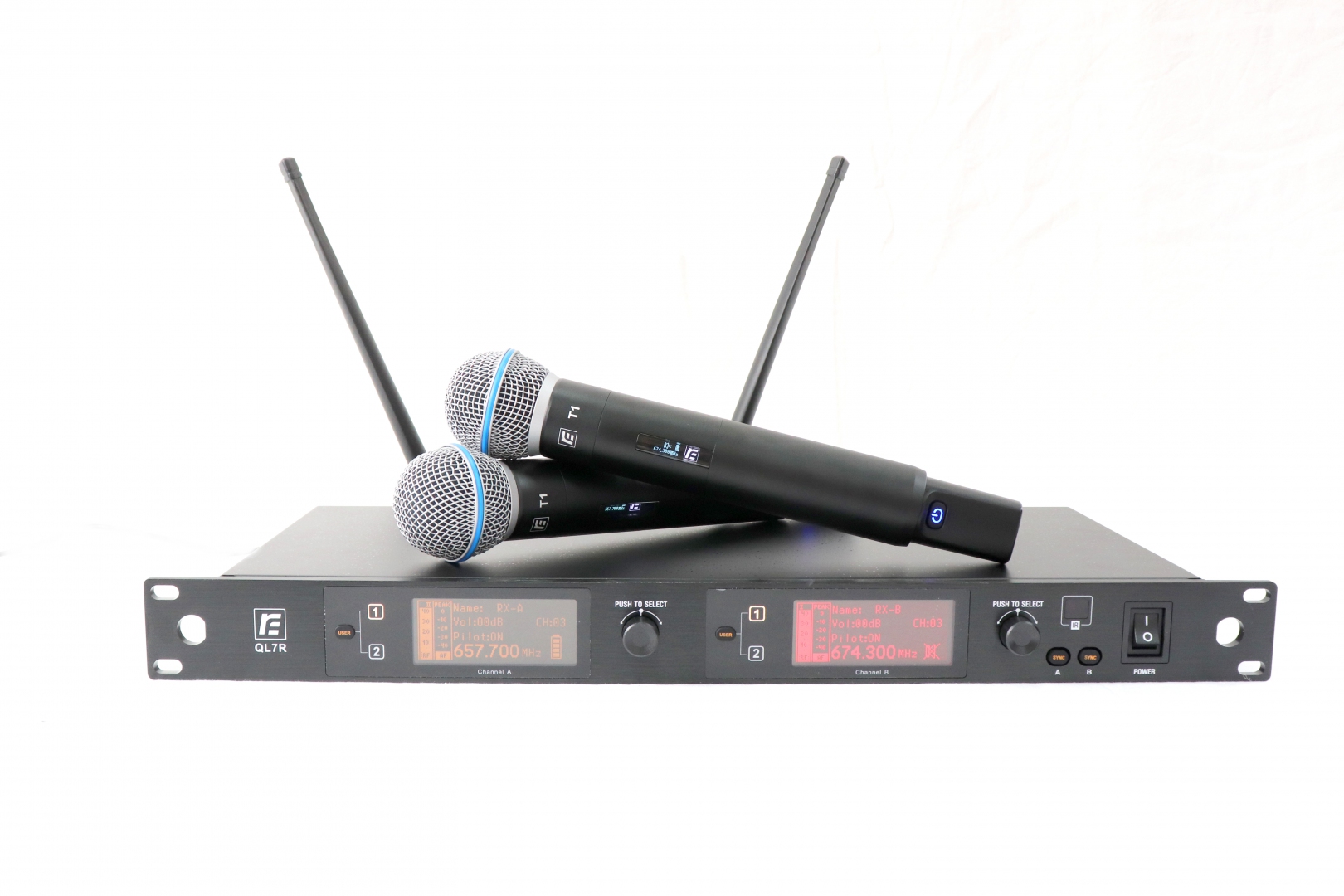 RFIntell QL7R/T1-B 720,500-754,000 МГц 2-канальная радиосистема с 2-мя ручными микрофонами в Юрюзани