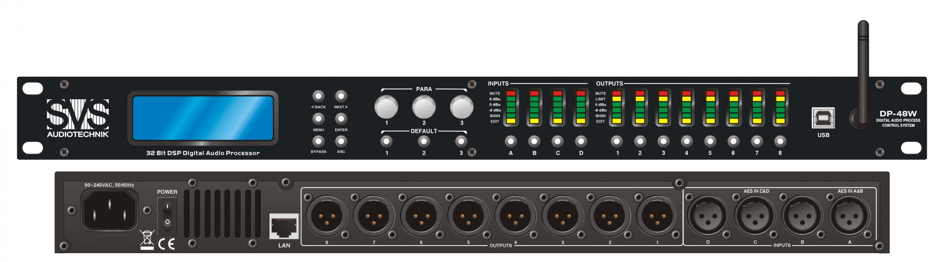 SVS Audiotechnik DP-48W Цифровой процессор: 4 входа 8 выходов в Юрюзани