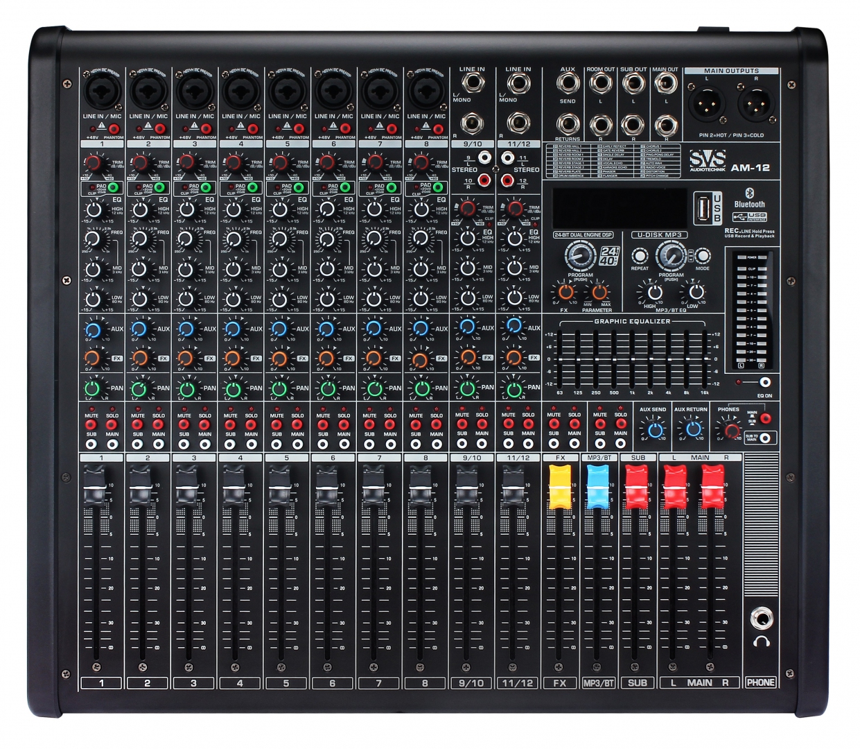 SVS Audiotechnik mixers AM-12 Микшерный пульт аналоговый, 12-канальный в Юрюзани